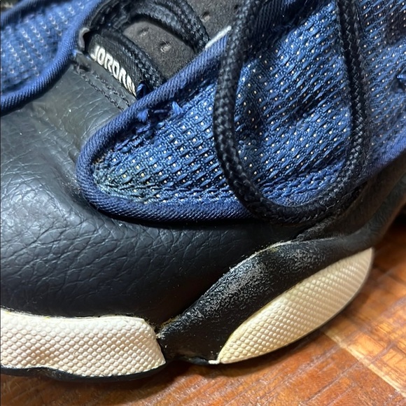 Air Jordan Blue and Black High-Top Sneakers, Size 12C - Picture 5 of 11